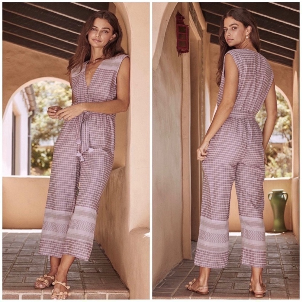 Saylor Jumpsuit Zoya Sleeveless Cropped Purple S